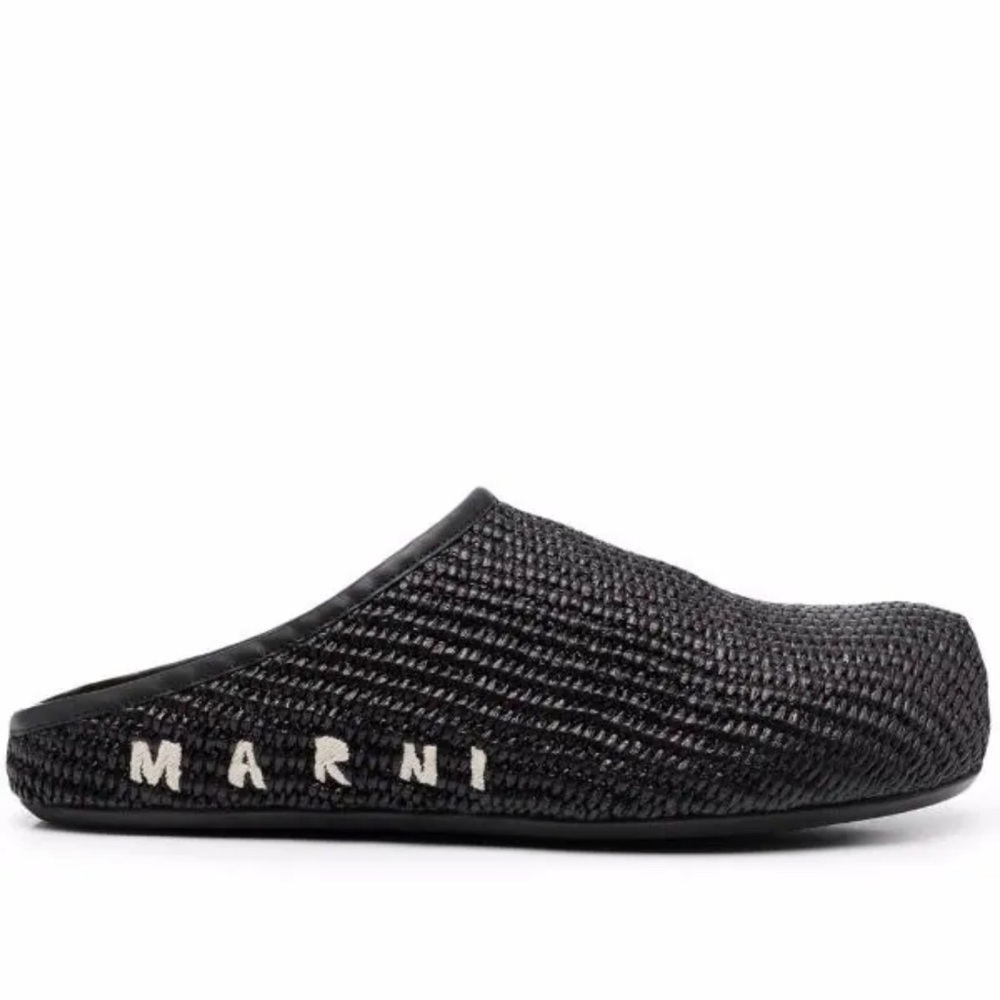 Marni Sabot Raffia Slippers Size 39.5